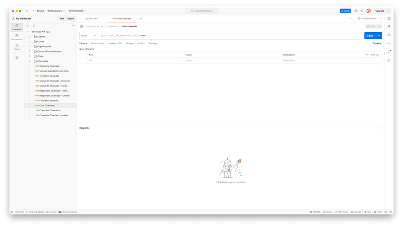 Postman com Collection TomTicket